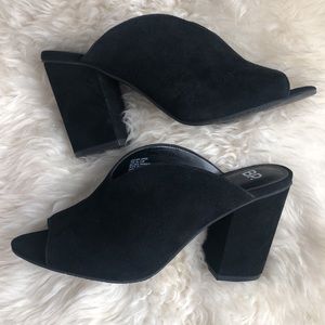 bp Nordstrom Black Toni Suede Block Heels